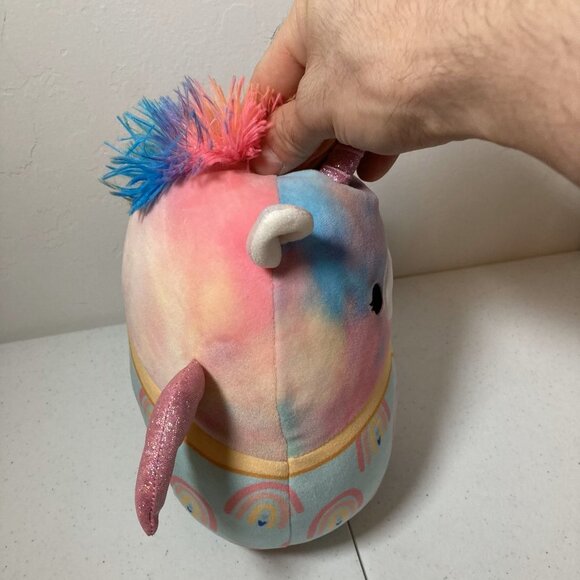 Squishmallows Rainbow Unicorn Pig with Wings & Mohawk - 8" Plush - Used - Picture 2 of 10